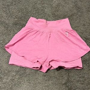 Gymshark Vital Seamless 2.0 2-in-1 Shorts - Sorbet Pink Marl, size medium